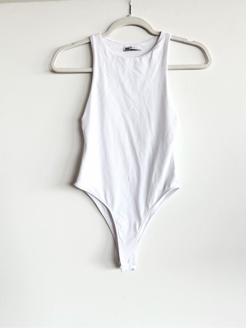 ZARA White Halterneck Sleeveless Tank Bodysuit - NWOT
